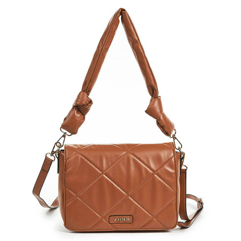 Verde Γυναικεία Τσάντα Ώμου - Χιαστί 16-6519 Καφέ