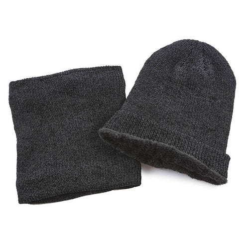 Verde Aνδρικός Σκούφος σετ με Κασκόλ-Λαιμός 60-0005 Μαύρο