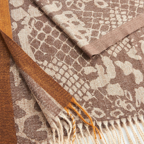 Verde Γυναικεία Πασμίνα 06-1075 Καφέ