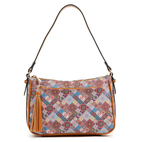 Verde Γυναικεία Τσάντα Ώμου - Χιαστί 16-6787 Πολύχρωμο