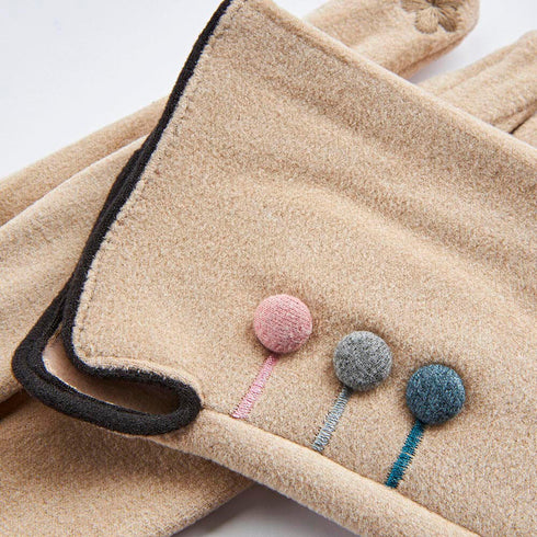 Verde Γυναικεία Γάντια 02-0668 Εκρού