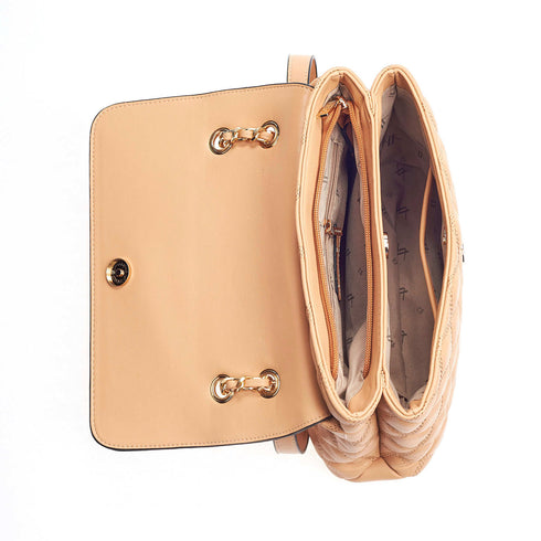 Verde Γυναικεία Τσάντα Ώμου 16-6857 Μπέζ