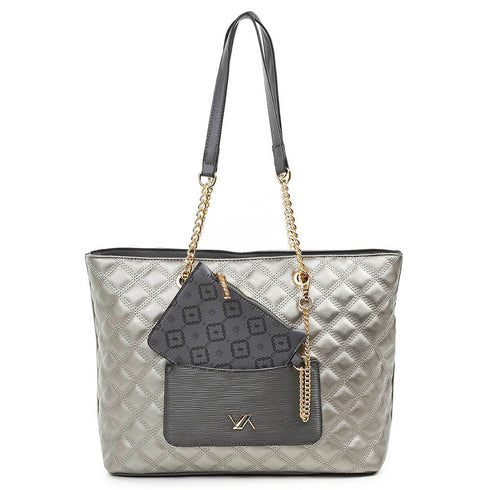 Verde Γυναικεία Τσάντα Ώμου 16-6636 Σκούρο Γκρί