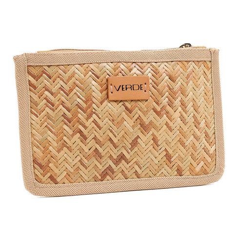 Verde Γυναικείο Τσαντάκι Χειρός 01-1596 Ψάθινο Φούξια