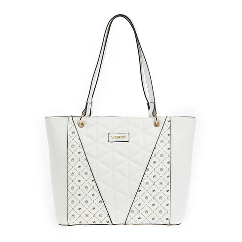 Verde Γυναικεία Τσάντα Ώμου 16-6726 Λευκό