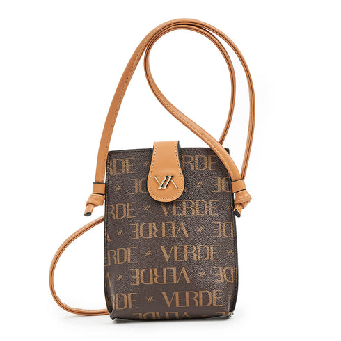 Verde Γυναικεία Τσάντα Χιαστί 16-6734 Καφέ