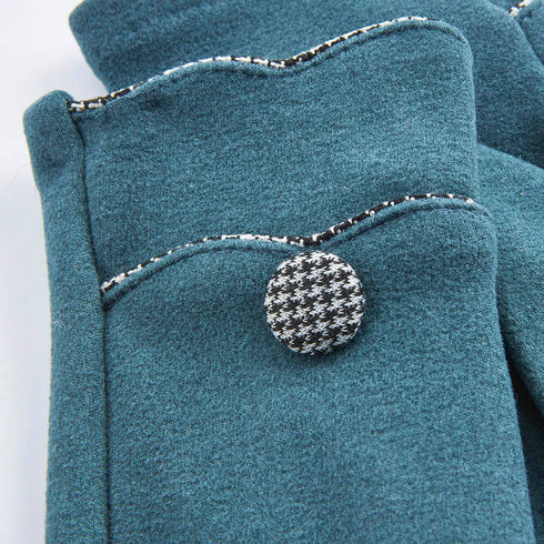 Verde Γυναικεία Γάντια 02-0685 Πετρόλ