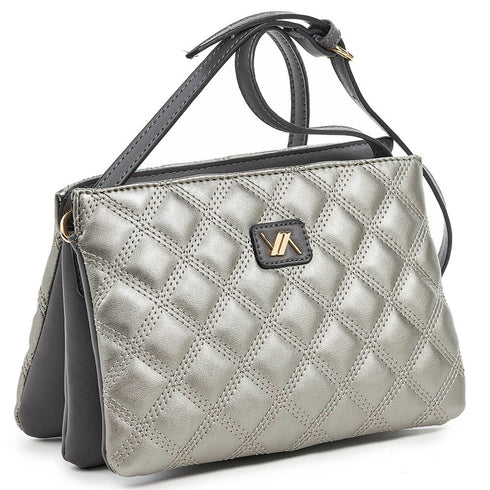 Verde Γυναικεία Τσάντα Χιαστί 16-6637 Σκούρο Γκρί