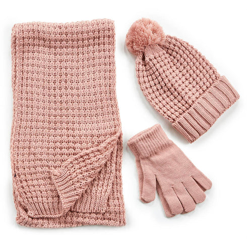 Verde Γυναικείος Σκούφος - Κασκόλ/Λαιμός - Γάντια 12-0336 Ρόζ