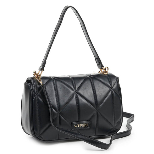 Verde Γυναικεία Τσάντα Ώμου 16-6588 Μαύρο