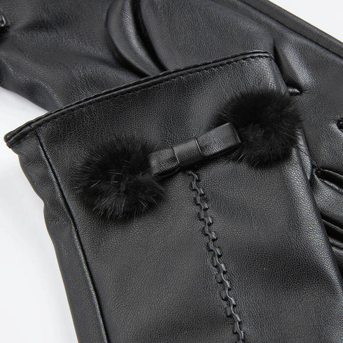 Verde Γυναικεία Γάντια 02-0720 Μαύρο