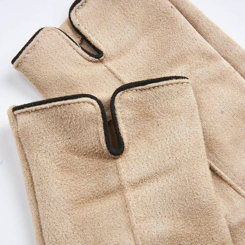 Verde Γυναικεία Γάντια 02-0696 Μπέζ