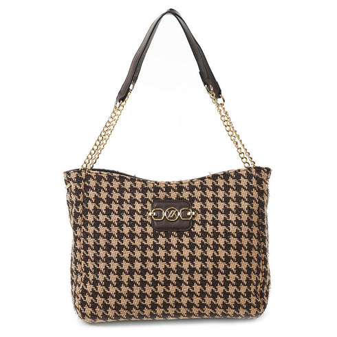 Verde Γυναικεία Τσάντα Ώμου 16-6564 Καφέ