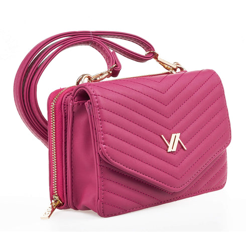 Verde Γυναικεία Τσάντα Χιαστί 16-7044 Φούξια