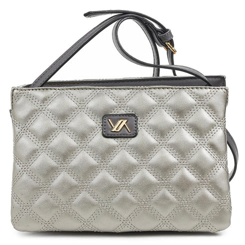 Verde Γυναικεία Τσάντα Χιαστί 16-6637 Σκούρο Γκρί