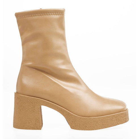 Verde Γυναικεία Μποτάκια με Εσωτερική Επένδυση Γούνας και Χοντρό Τακούνι 28-3724 Πούρου