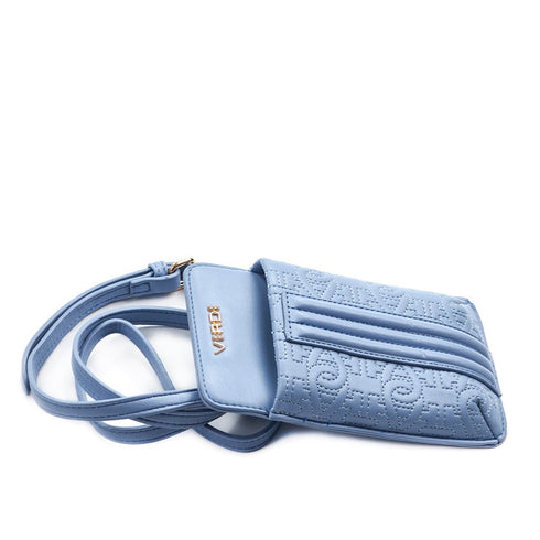 Verde Γυναικεία Τσάντα Χιαστί 16-6374 Μπλέ