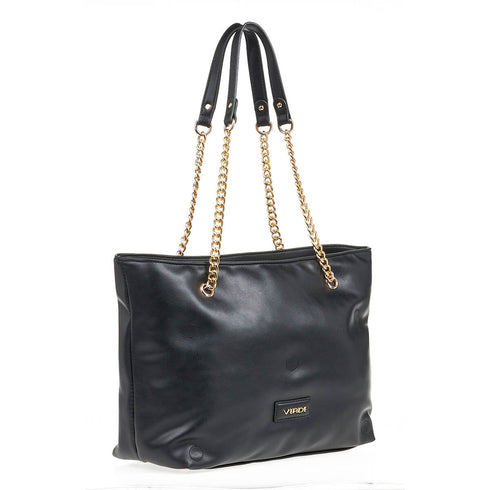 Verde Γυναικεία Τσάντα Ώμου 16-6996 Μαύρο