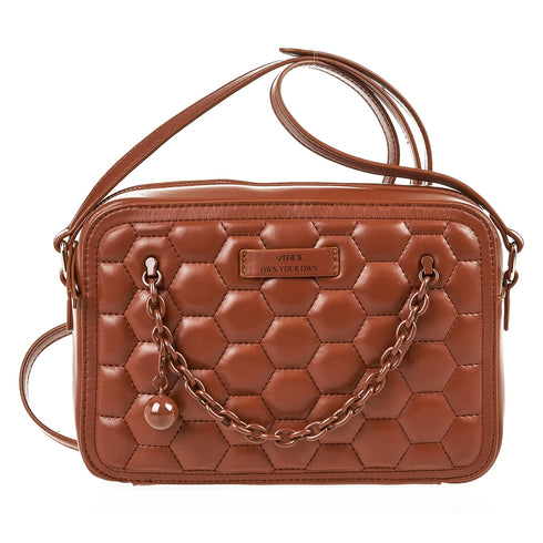 Verde Γυναικεία Τσάντα Ώμου  16-7053 Κάμελ