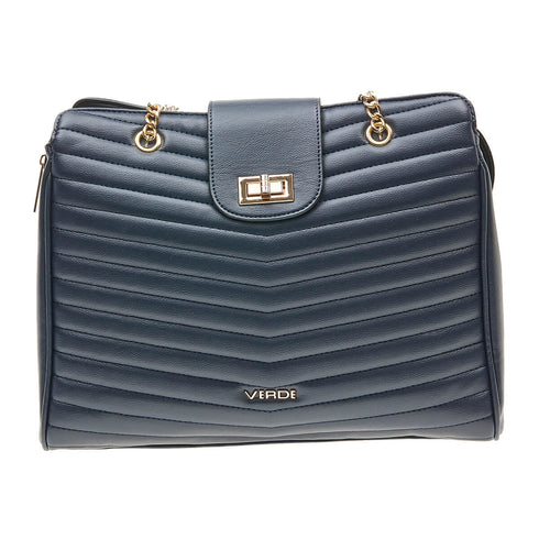 Verde Γυναικεία Τσάντα Ώμου 16-7100 Μπλέ