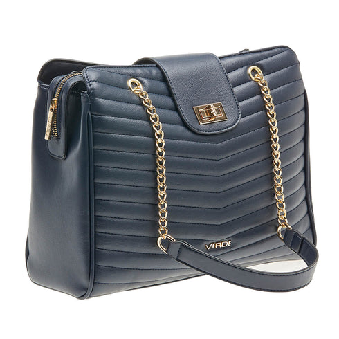 Verde Γυναικεία Τσάντα Ώμου 16-7100 Μπλέ