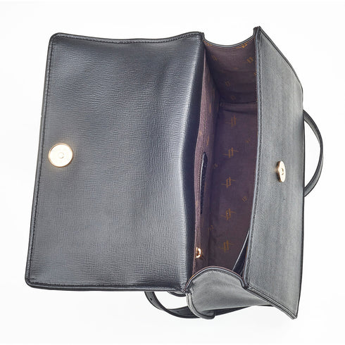 Verde Γυναικεία Τσάντα Χειρός-Χιαστί 16-6983 Μαύρο