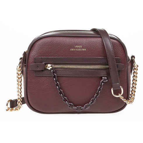 Verde Γυναικεία Τσάντα Χιαστί 16-7056 Μπορντώ