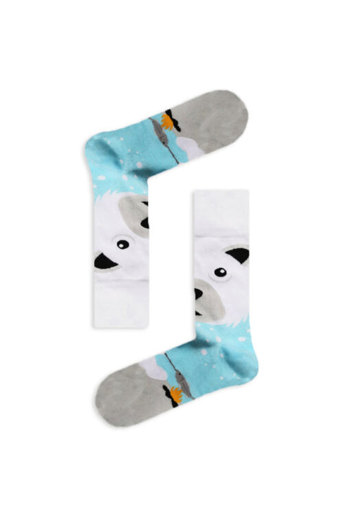 Κάλτσα Unisex με Σχέδιο White Bear